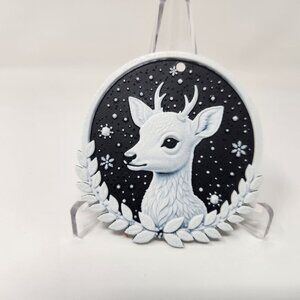 Deer Christmas Tree Ornament Holiday Decoration 3"